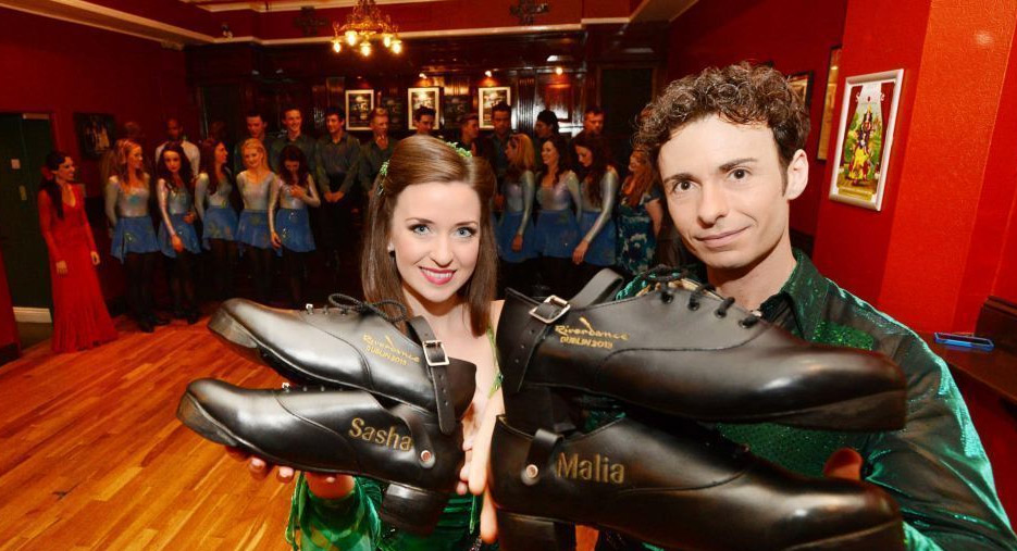 Fays shoes presented by Riverdance to Obamas